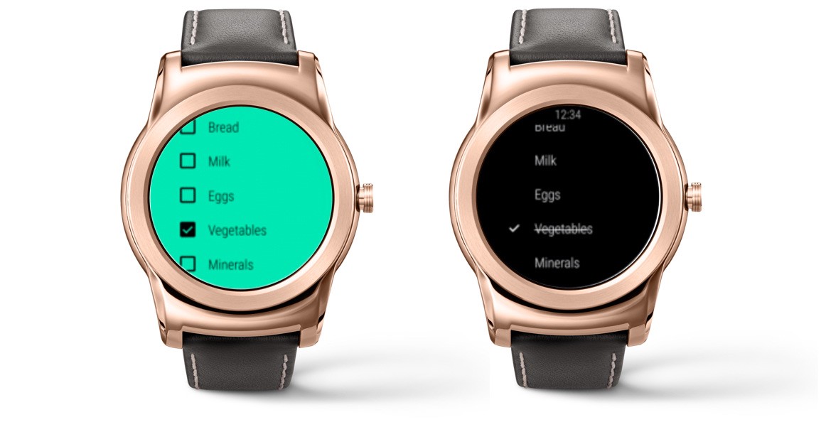 Shopping list on Android Wear